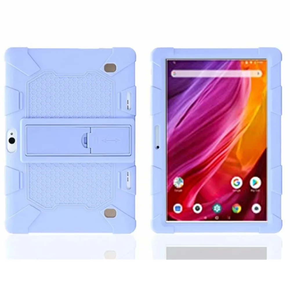 Фиолетовый Силиконовый чехол для планшета Dragon Touch 10 дюймов K10, мягкий силиконовый Регулируемый Чехол-подставка для Yuntab 10,1(K107/K17 - Цвет: Фиолетовый