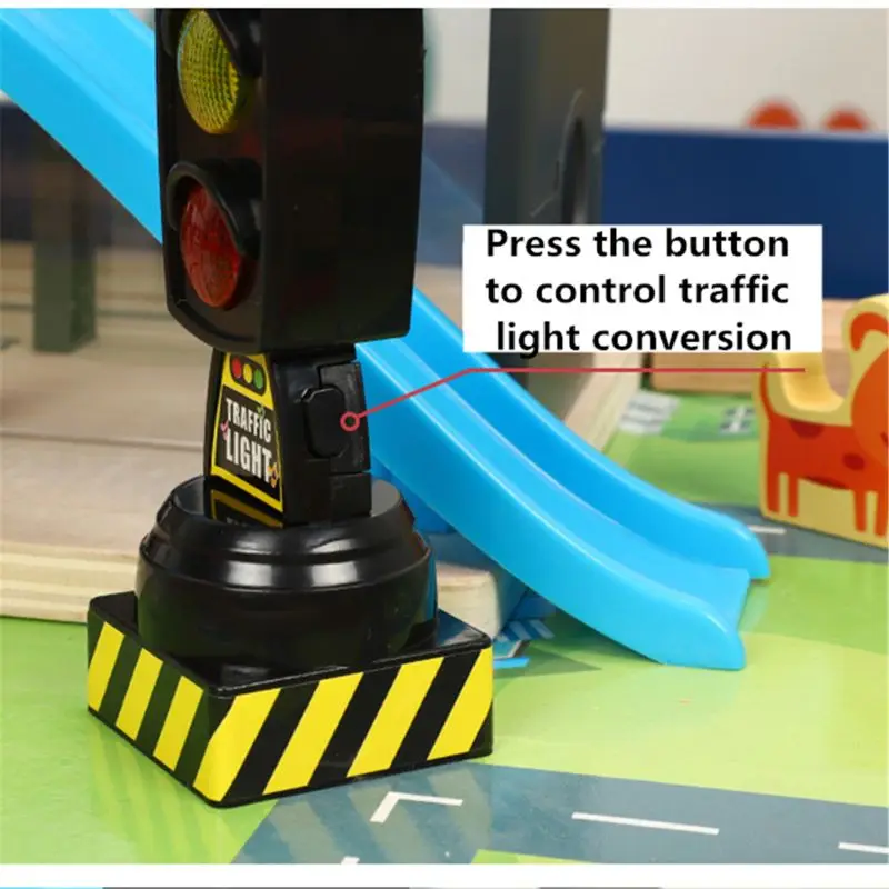 Пение дорожный светильник игрушечный дорожный сигнал модель Дорожный Знак подходит для Brio поезд детский трек серии игрушки аксессуары