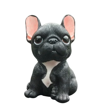 

Cute Cartoon Doggy Figurine French Bulldog Car Decoration Accessories Birthday Gift for Pet Lovers Synthetic Resin Dog Animal