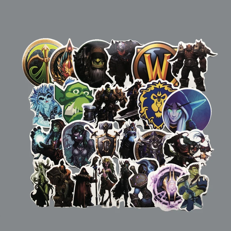 50 шт. племенные наклейки Aliauto World of Warcraft для рюкзака-тележки ПВХ скейтборда