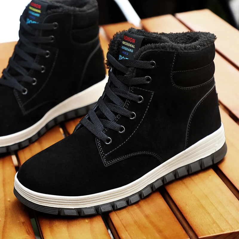 

Winter Men Boots Warm Ankle Boot with Velvet Male Erkek Bot Men Casual Shoes High Quality Footwears Plus Size 48 Bota Masculina