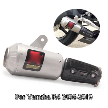 

For 2006-2019 Yamaha R6 Motorcycle Exhaust System Pipe Mid Link Pipe Exhaust Muffler Tip Integration Stainless Steel Slip On