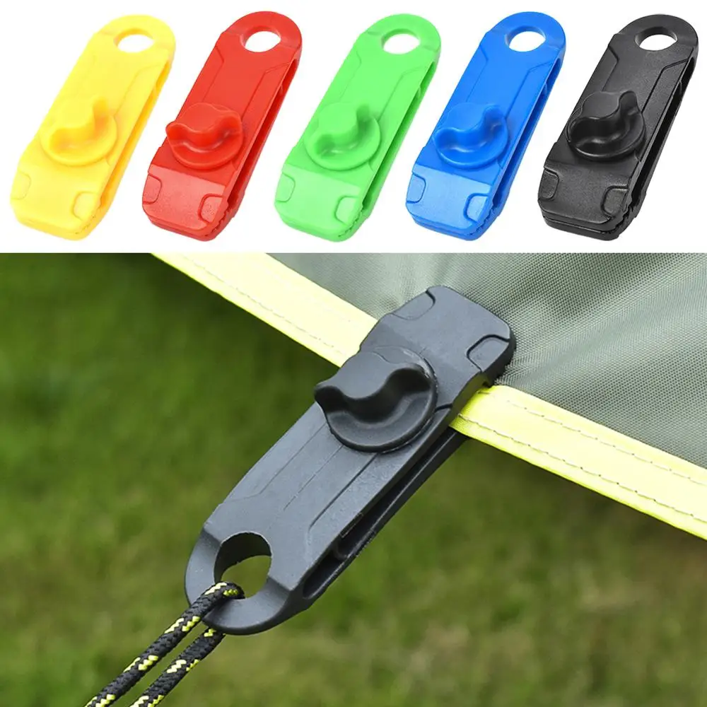 

10 pcs Tent Hook Outdoor Camping Large Awning Canopy Pull Point Hook Multi-functional Practical Durable Buckle Tent Barb Clips