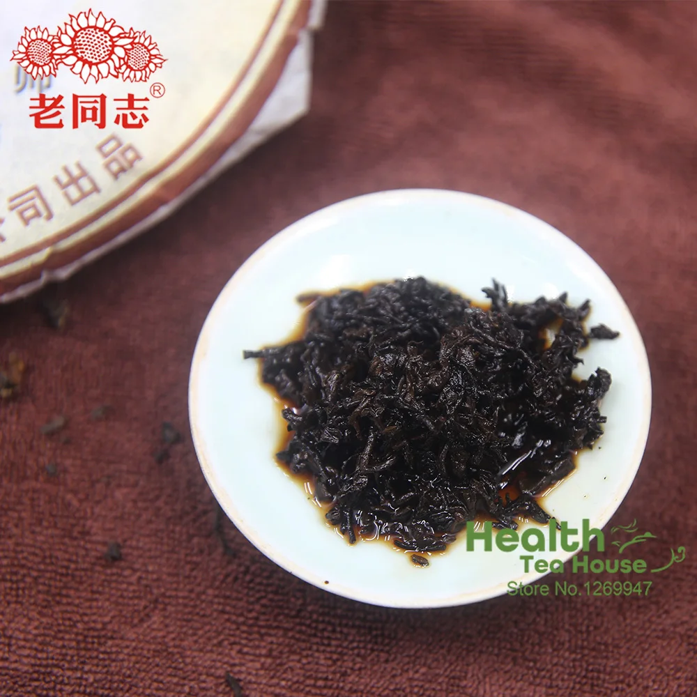 Haiwan чай 2010 Yr Shu Pu-erh Чай Торт "Jin Hao Gong Bing" партия 101 Pu-erh Cha 357 г