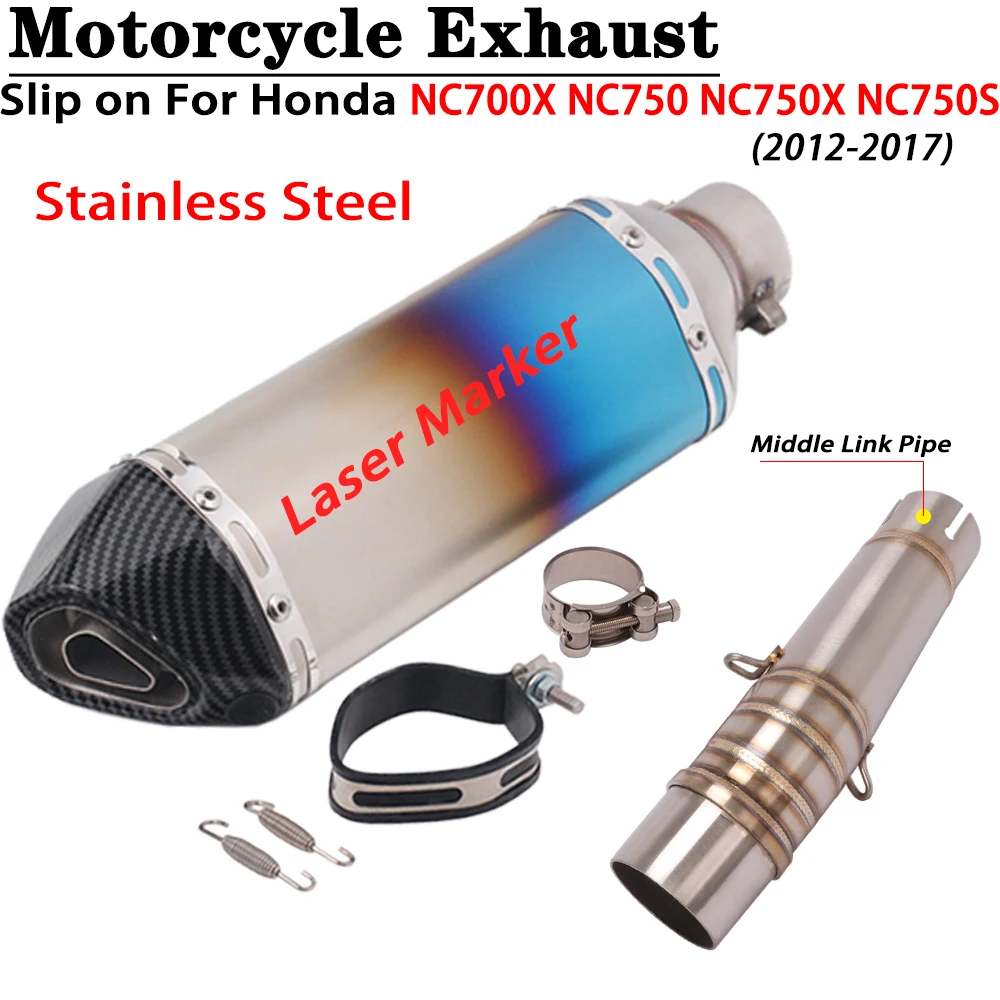 Tuyau Intermédiaire D'Échappement Qiilu Pour Honda NC700X/NC750X/NC700S/NC750S (2012-2017)