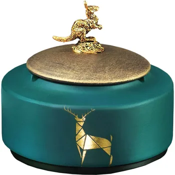 

Anti fly ash ashtray creative personality trend with cover tea table top ornament new house decoration cigar ash tray european