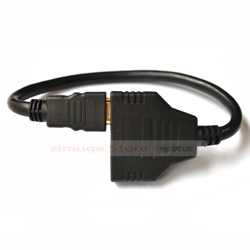 От 1 до 2 HDMI разветвитель удлинители кабели HDMI штекер к двойной HDMI Женский адаптер для HD ТВ коробка сигнала 1 в 2 выхода