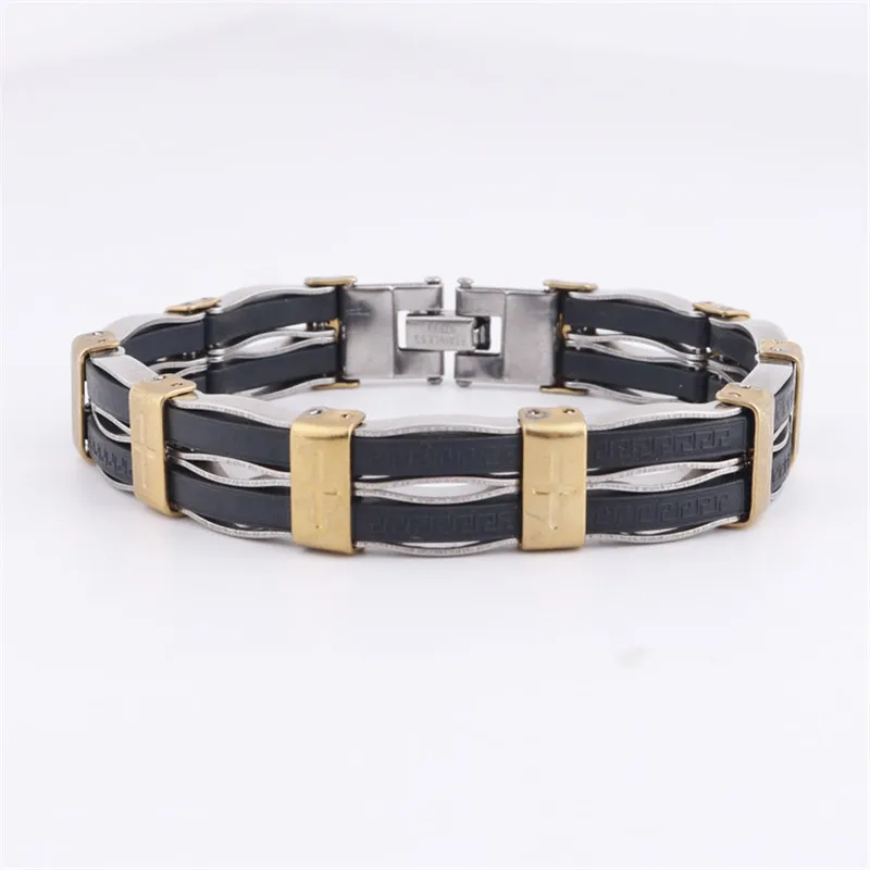 

MD Metal Cross Bracelet Stainless Steel Titanium Steel Bracelet Bicycle Bracelet Motorcycle Bracelet