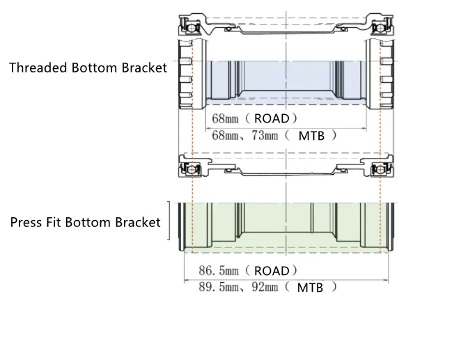 Bicycle Bottom Bracket ZRACE Press Fit Bottom Bracket 24mm Aluminum CNC BB71 / BB92 / BB86