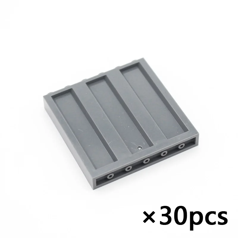 dark grey 30pcs Мпц 23405 Панель 1x6x5 гофрированных ограда "сделай сам", конструкторные блоки, Детские кубики Совместимость Собирает Частицы изгородь Вид из окна - Цвет: dark grey 30pcs
