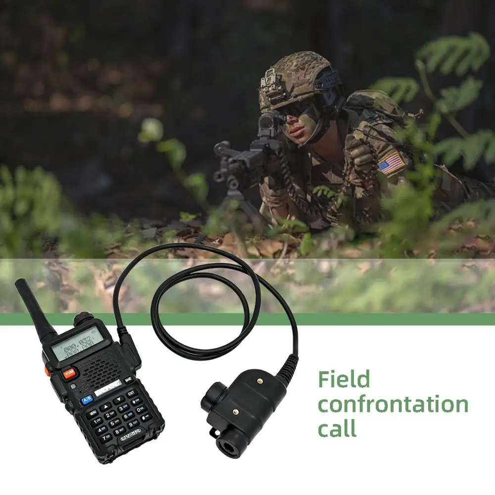 TAC-SKY Tactical Headset Military Adapter Walkie-Talkie PTT U94 PTT is Suitable for Hunting Noise Reduction Shooting Headset