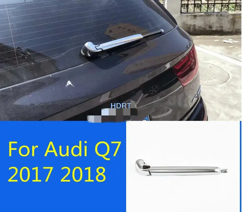 For Audi Q7 2017 2018 Abs Car Rear Windshield Wiper Trim Strip Cover Decor Exterior Mouldings