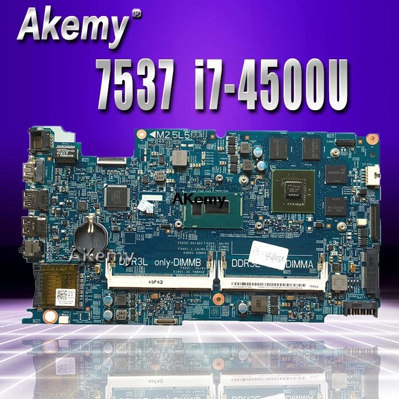 

DOH50 MB 12322-2 PWB:KJ7NX placa base original para DELL 7537 5GRP2 Laptop motherboard CPU SR1EB I7-4500U 100% test ok