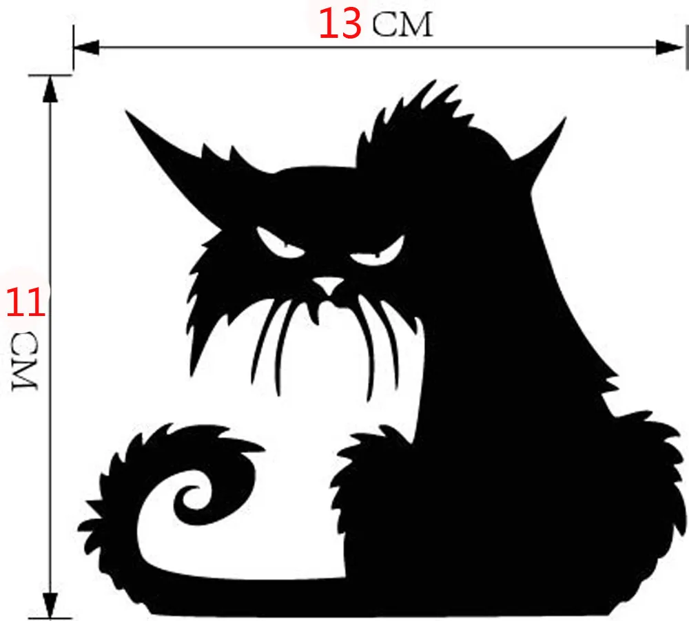

Vinyl Removable 3D Wall Sticker Halloween Black Cat Decor Decals For Wall Decal Window mirror sticker nightmare before christmas