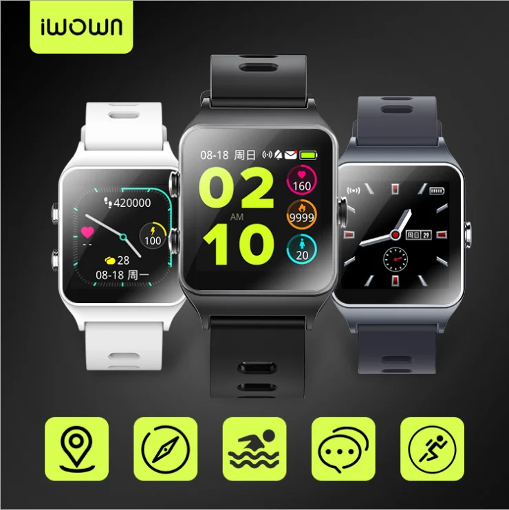 Iwown P1C lsmart спортивные часы браслет для бега Водонепроницаемый GPS динамический