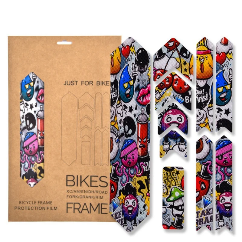 3D Bicycle Stickers Mountain Bike Road Bicycle Scratch-Resistant Protect Frame Removeable Protector Paster Guard Cover