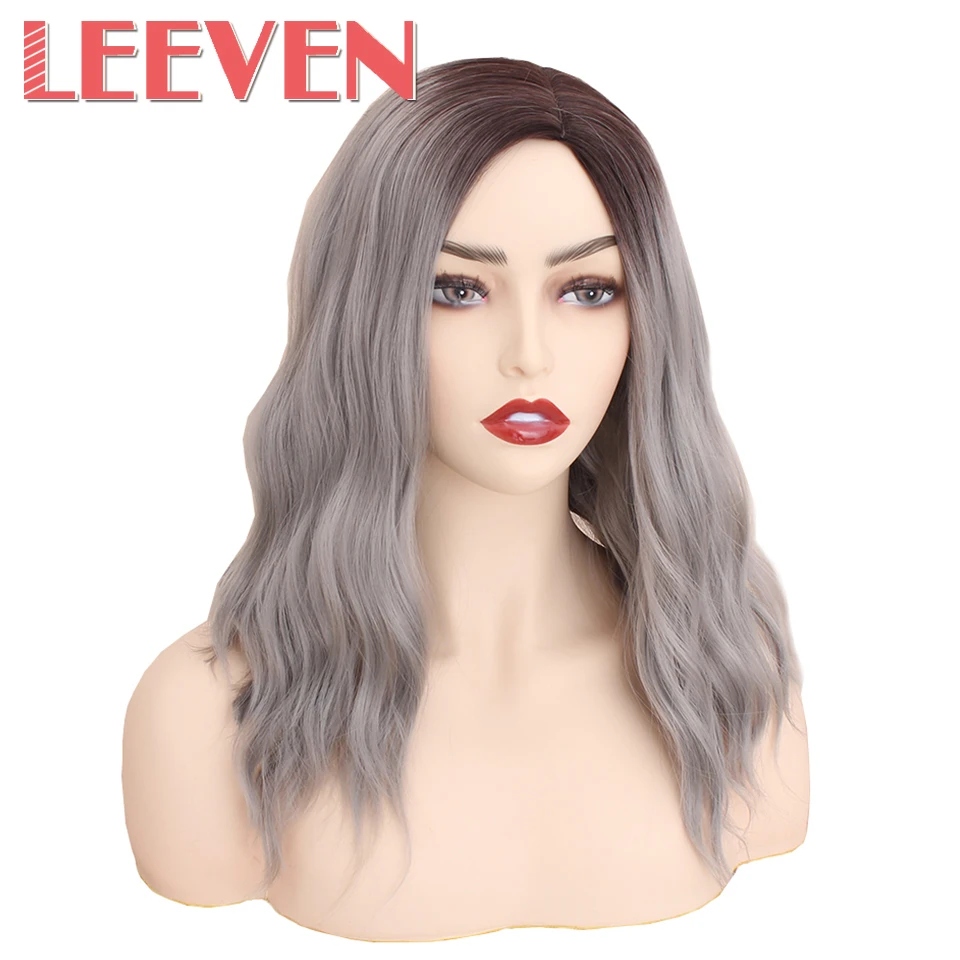 Синтетические волосы Leeven волнистые парики для женщин короткие 12 дюймов черные