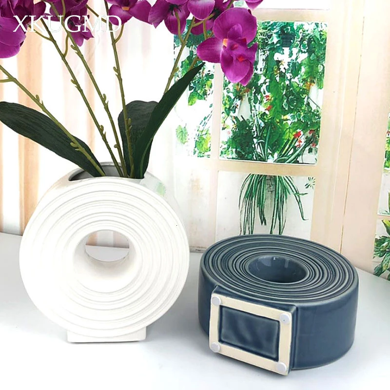 

Геометрическая керамическая ваза раковины скульптура ремесла настольная Цветочная композиция контейнер украшение дома микро пейзаж в горшке