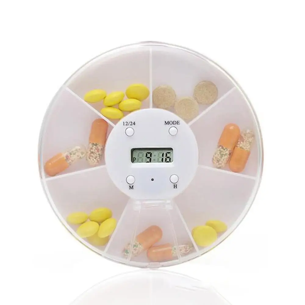 Seven Days Drug Storage Package Travel Portable Mini Pill Box Creative Intelligent Timer Medicine Reminder