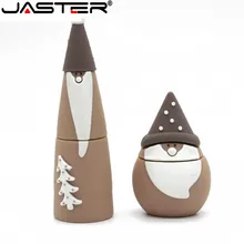 JASTER Рождественский usb-кабель с Санта-Клаусом флеш-накопитель 4 ГБ 8 ГБ 16 ГБ 32 ГБ 64 Гб USB Креативный дизайн u-диск карта памяти