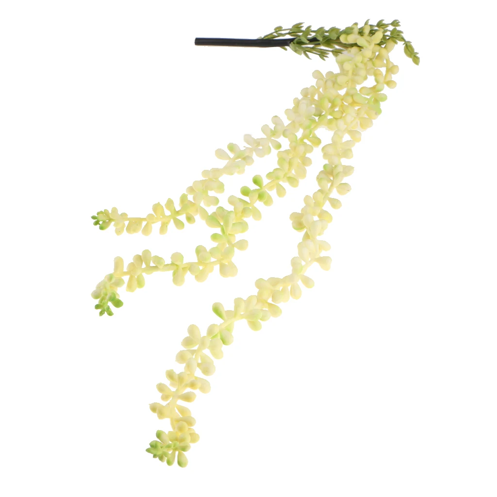 Artificial Flower String of Pearls Wall Hanging Fake Succulents Plants for Wedding Party Decor Home Garden Ornament Photo Props