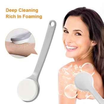 

Long Handle Exfoliating Bath Sponge Cleaning Crubber Bathroom Body Brush Exfoliation Cleaning Equipment Shower Brush 29.5×8.5cm