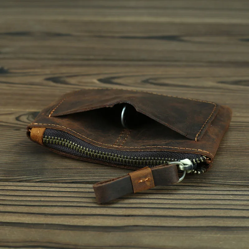 Vintage Crazy Horse Leather Men Coin Purse Genuine Leather Zipper Coin Wallet Retro Key Holder Small Money Bag clutch bag 10 Hd3303b59b5a8476dbfa424b39b5537e9z