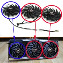 PLD09210B12HH PLD10010B12HH RTX2080 RTX2080Ti DC12V dla MSI RTX 2070 2080 SUPER 2080Ti GAMING X TRIO karta wideo wentylator
