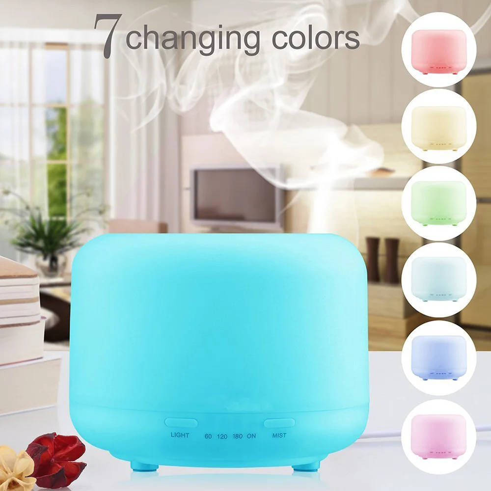 Electric Air Humidifier Aroma Diffuser 300 ML 500ML Ultrasonic Cool Mist Maker Fogger LED Remote Control Essential Oil Diffuser 3