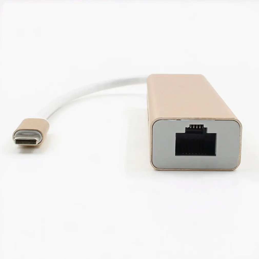 Type-C-Usb3.0 type-C-Rj45 гигабитная сеть с трехпортовым концентратором из алюминиевого сплава Внешняя сетевая карта 3,0