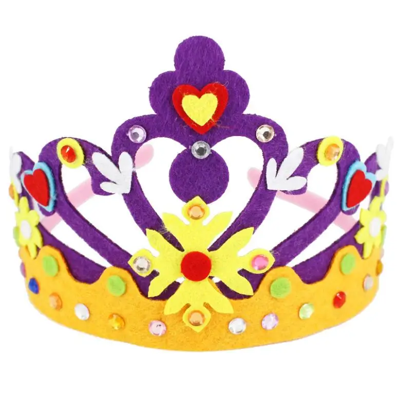 4 Purple Orange EVA пена блестки корона творческие цветы Звезды узоры Детский Сад Искусство DIY игрушки для детей партии украшения подарок GYH - Цвет: 4 Purple Orange