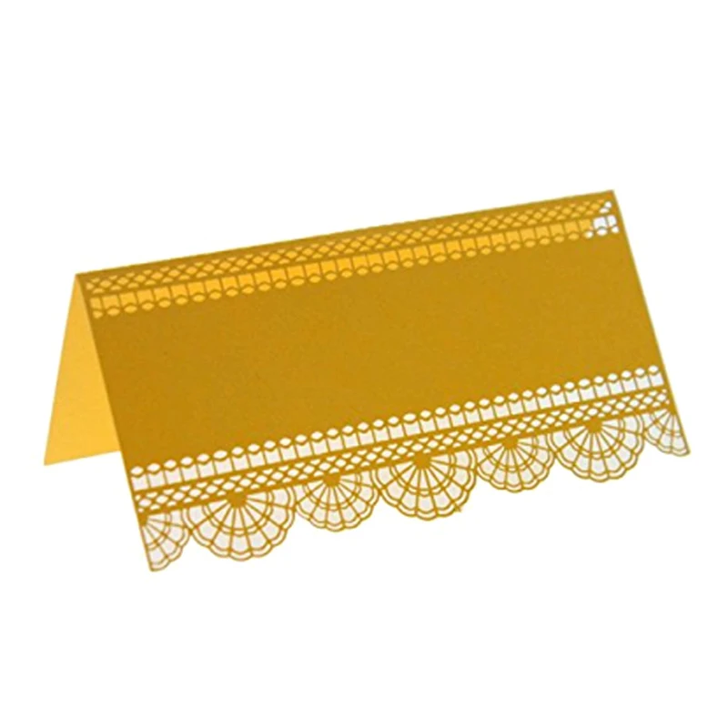 50pcs Flower Laser Cut Table Name Place Cards Lace Name Message Setting Card Greeting Wedding Card Baby Shower Party Favor Decor