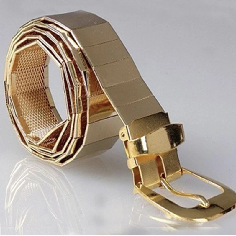 

Fashion Gold Chain Belts For Women Waist Silver Metal Belt Men Wide Goth Designer High Quality Waistband Punk Jeans Strap