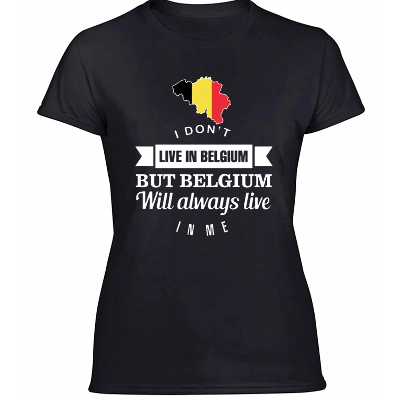 Повседневная футболка с принтом i dont live in belgium, но belgium will always, уличная модная мужская футболка с круглым вырезом, Топ в стиле хип-хоп