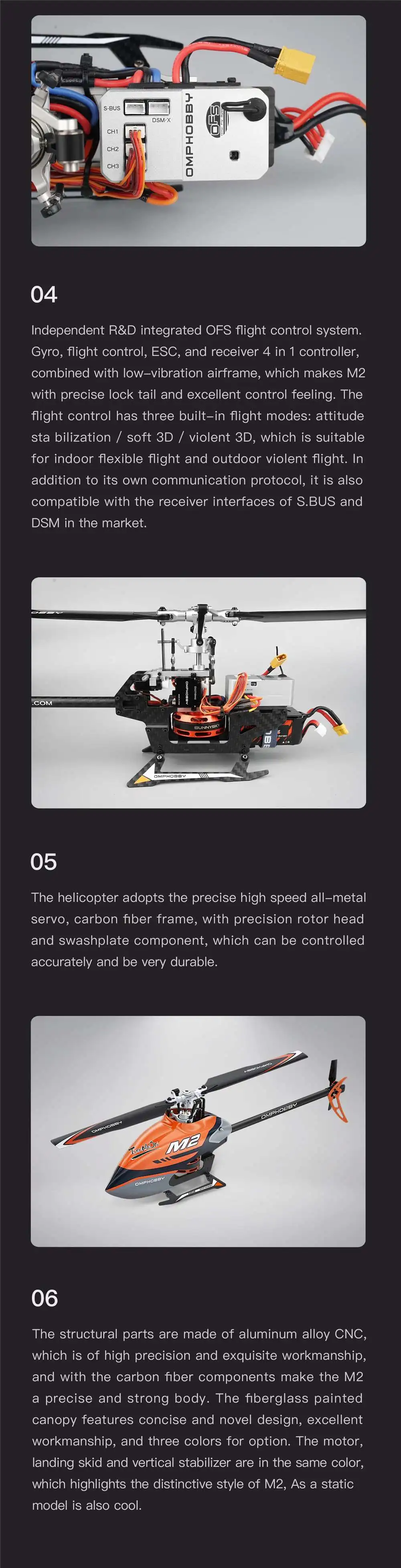 OMPHOBBY M2 6CH 3D Flybarless двойной бесщеточный двигатель прямой привод RC вертолет RTF режим 1/режим 2 Стандартный комбо RC игрушки