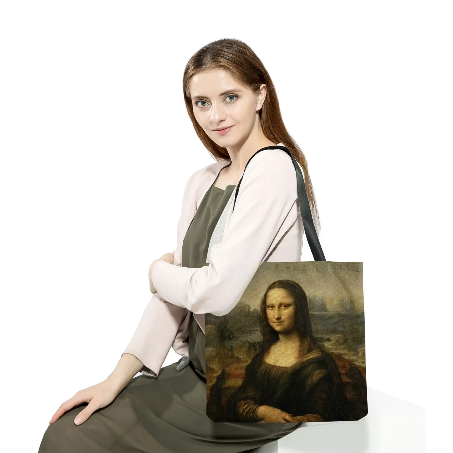 Ladies Eco Shopping Tote Bag Oil Painting Retro Travel Van Gogh Handbag Foldable Portable Women Handbags women handbags