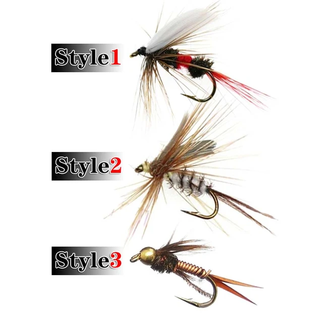 6/12/24Pcs Fly Brass Head Copper Nymph Stone Fly Fishing Trout Bait #10