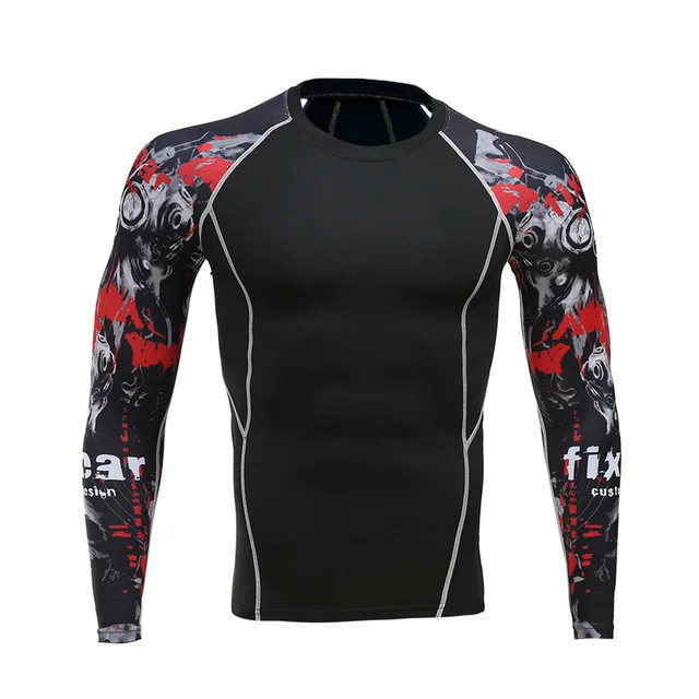 

WW-664 T-shirts Tees Sport Men 's Fitness Gym Quick Dry Tight Fitness Running T shirts