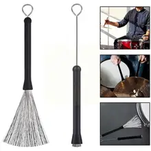 

Metal Wire Drum Brushes Cleaning Tool Portable Jazz Musical Sticks Musical Instrument Retractable Accessories U5u3