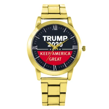 

Trump 2020 Wristwatch Men's Watch Silver Golden Quartz Watches Male New Arrivals Clock Timepieces Gift reloj para hombre