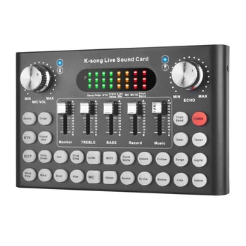 

Live Sound Card Voice Converter, o DJ Mixer, Live Broadcast, Broadcast Recording Multi-Sound Effect o Box
