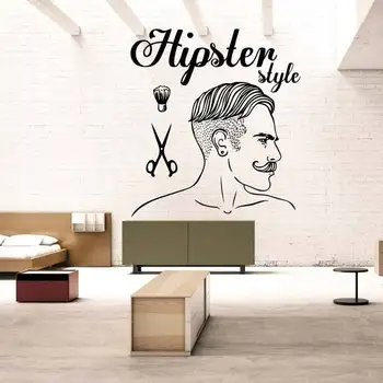

Barber Shop Sticker Customized Chop Bread Decal Posters Vinyl Wall Art Decor Windows Decoration Haircut Shavers Decals