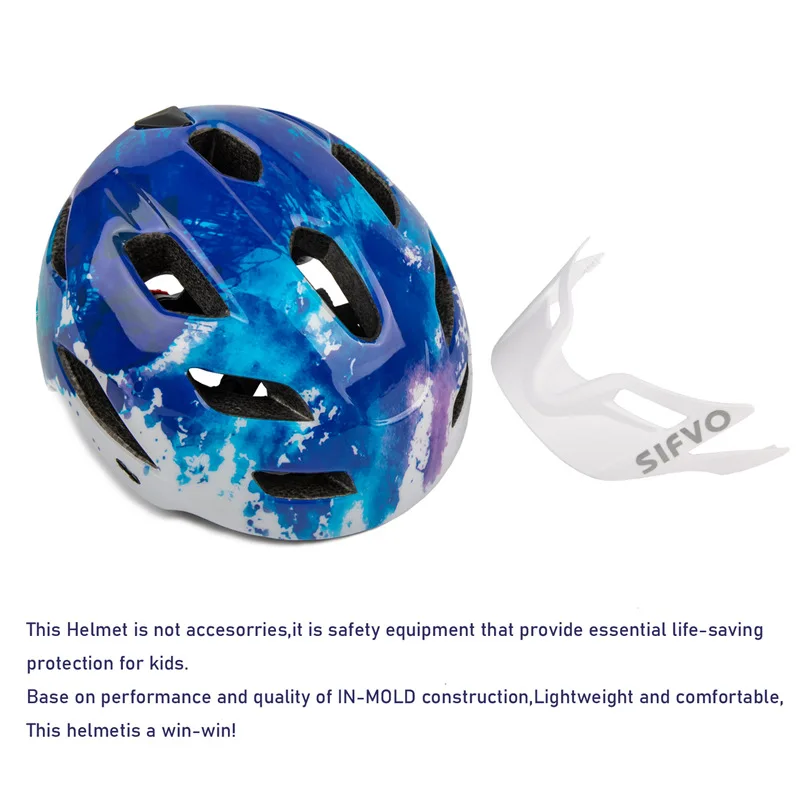 EXCLUSKY Children Bike Helmet Kids Boys Red Mtb Bicycle Helmet Girl Cycling protection Sport Cap Size 50~57cm for 5~13 Years Kid