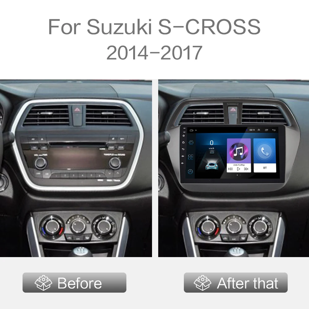 2 din Android 8 1 автомобильное радио для Suzuki SX4 CROSS 2014 2017 android навигация gps Радио стерео
