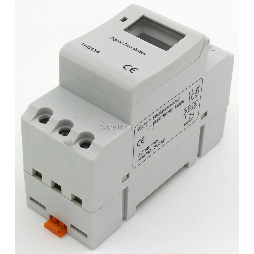 THC15A AC 110V 16A digital time switch weekly programmable electronic timer 110VAC | Обустройство дома