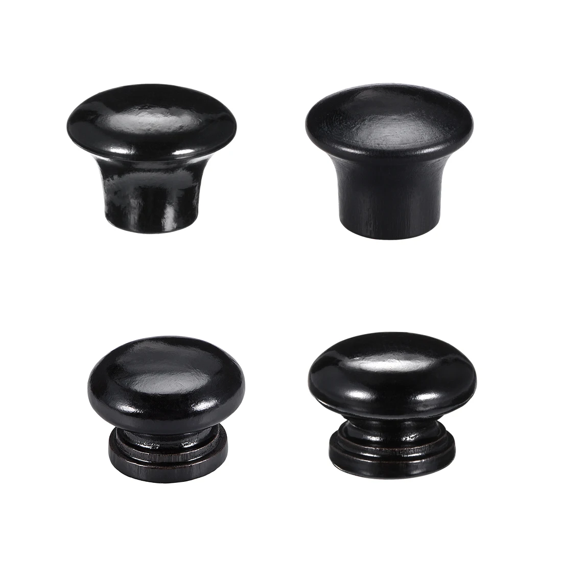 

uxcell 5/8/10/12/15pcs Round Pull Knob Handle 22/33/34mm Diameter Cabinet Furniture Bedroom Kitchen Drawer Black