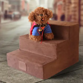 

3 Steps Breathable Dog Stairs Anti-slip Cat Staircase Waterproof Pet Climbing Ladder Bed Cushion Mat For Small Dogs Puppy Cat