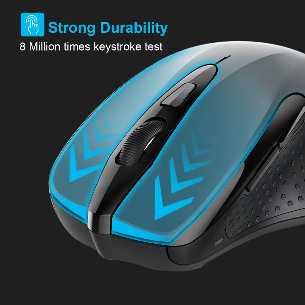 Bluetooth Беспроводная Мышь 24 месяц Срок службы батареи мыши с индикатор 1200/1600/2000/2400