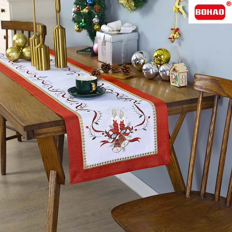 BOHAO Table Runner For Dining Table Cover Cloth Mat Christmas