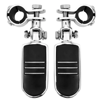 

Motorcycle Foot Pegs Frame Mount for 1 inch to 4/3 inch Engine Guards Adjustable for Road King Street Glide Electra for Honda Su